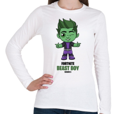 PRINTFASHION Beast Boy - Fortnite Season 6 - Női hosszú ujjú póló - Fehér női póló