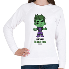 PRINTFASHION Beast Boy - Fortnite Season 6 - Női pulóver - Fehér