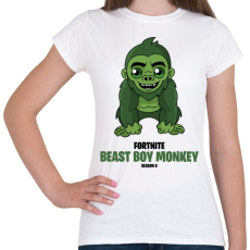 PRINTFASHION Beast Boy Monkey - Fortnite Season 6 - Női póló - Fehér