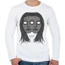 PRINTFASHION Beast Deasign Gemini - Férfi hosszú ujjú póló - Fehér férfi póló