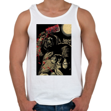 PRINTFASHION Beast Design Killer - Férfi atléta - Fehér atléta, trikó