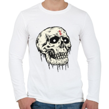 PRINTFASHION Beast Design Skull - Férfi hosszú ujjú póló - Fehér férfi póló