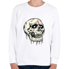 PRINTFASHION Beast Design Skull - Gyerek pulóver - Fehér