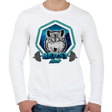 PRINTFASHION Beast Mode - Férfi hosszú ujjú póló - Fehér férfi póló