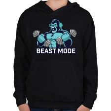 PRINTFASHION BEAST MODE - Gyerek kapucnis pulóver - Fekete gyerek pulóver, kardigán