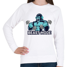PRINTFASHION BEAST MODE - Női pulóver - Fehér
