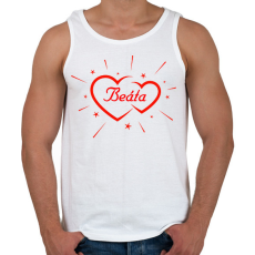 PRINTFASHION Beáta - Férfi atléta - Fehér