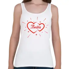 PRINTFASHION Beáta - Női atléta - Fehér női trikó