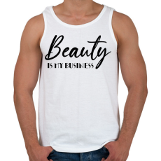 PRINTFASHION Beauty is my business - Férfi atléta - Fehér