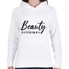 PRINTFASHION Beauty is my business - Női kapucnis pulóver - Fehér
