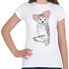 PRINTFASHION Beauty Owl - Női póló - Fehér női póló