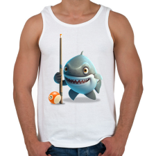 PRINTFASHION Bébi cápa biliárdozik - Férfi atléta - Fehér atléta, trikó