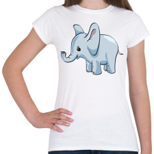 PRINTFASHION Bébi elefánt - Női póló - Fehér női póló