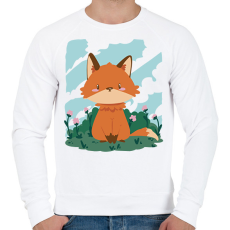 PRINTFASHION Bébi róka - Férfi pulóver - Fehér