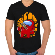 PRINTFASHION Bébi születik - Férfi V-nyakú póló - Fekete férfi póló