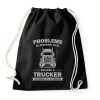 PRINTFASHION Become a trucker - Sportzsák, Tornazsák - Fekete