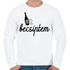 PRINTFASHION Becsíptem - Férfi pulóver - Fehér
