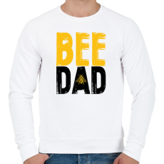 PRINTFASHION Bee Dad - Férfi pulóver - Fehér