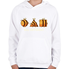 PRINTFASHION Bee different - Gyerek kapucnis pulóver - Fehér gyerek pulóver, kardigán