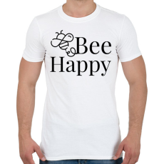 PRINTFASHION Bee Happy - Férfi póló - Fehér