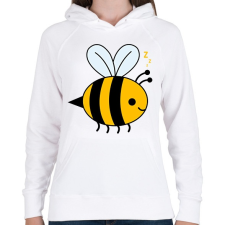 PRINTFASHION bee - Női kapucnis pulóver - Fehér női pulóver, kardigán