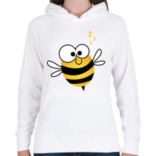 PRINTFASHION bee - Női kapucnis pulóver - Fehér női pulóver, kardigán