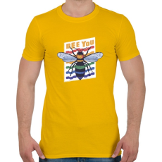 PRINTFASHION Bee you - légy önmagad - Férfi póló - Sárga