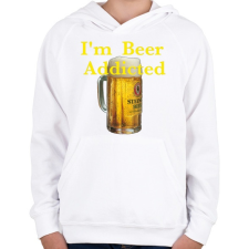 PRINTFASHION beer - Gyerek kapucnis pulóver - Fehér gyerek pulóver, kardigán