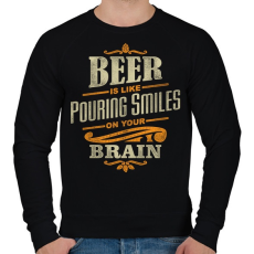PRINTFASHION Beer Smiles - Férfi pulóver - Fekete