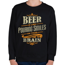 PRINTFASHION Beer Smiles - Gyerek pulóver - Fekete