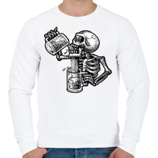 PRINTFASHION Beerdrinker - Férfi pulóver - Fehér