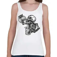 PRINTFASHION Beerdrinker - Női atléta - Fehér női trikó