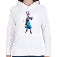 PRINTFASHION Beerus - Női kapucnis pulóver - Fehér női pulóver, kardigán