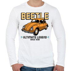 PRINTFASHION BEETLE LEGEND - Férfi hosszú ujjú póló - Fehér