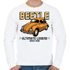 PRINTFASHION BEETLE LEGEND - Férfi pulóver - Fehér férfi pulóver, kardigán