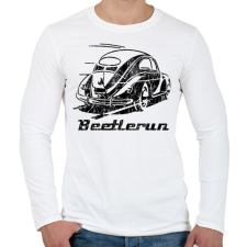 PRINTFASHION Beetle run eroded - Férfi hosszú ujjú póló - Fehér férfi póló