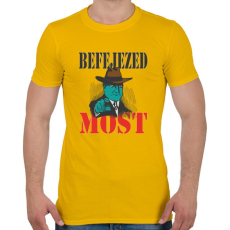 PRINTFASHION Befejezed most - Férfi póló - Sárga