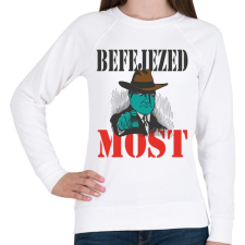 PRINTFASHION Befejezed most - Női pulóver - Fehér női pulóver, kardigán