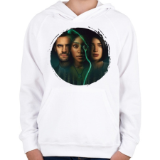 PRINTFASHION Behind her eyes - Gyerek kapucnis pulóver - Fehér gyerek pulóver, kardigán