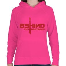 PRINTFASHION Behind the bastards - Női kapucnis pulóver - Fukszia
