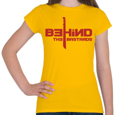 PRINTFASHION Behind the bastards - Női póló - Sárga