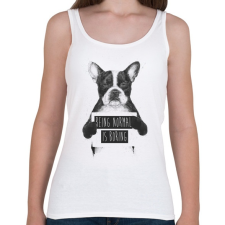 PRINTFASHION Being normal is boring - Női atléta - Fehér női trikó