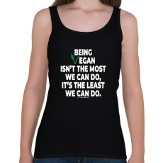 PRINTFASHION Being vegan... - vegán aktivista grafika #9 - Női atléta - Fekete