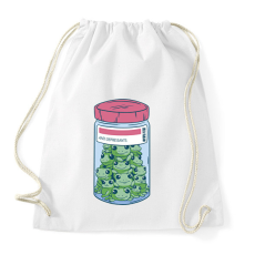 PRINTFASHION Béka antidepresszáns - Sportzsák, Tornazsák - Fehér