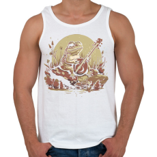 PRINTFASHION Béka banjoval - Férfi atléta - Fehér