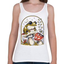 PRINTFASHION Béka és gomba - Női atléta - Fehér női trikó