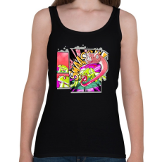 PRINTFASHION béka és kígyó - Női atléta - Fekete