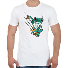 PRINTFASHION Béka - Férfi póló - Fehér férfi póló