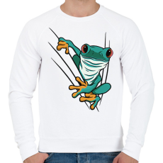 PRINTFASHION Béka - Férfi pulóver - Fehér
