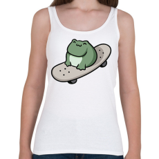 PRINTFASHION Béka gördeszkán - Női atléta - Fehér